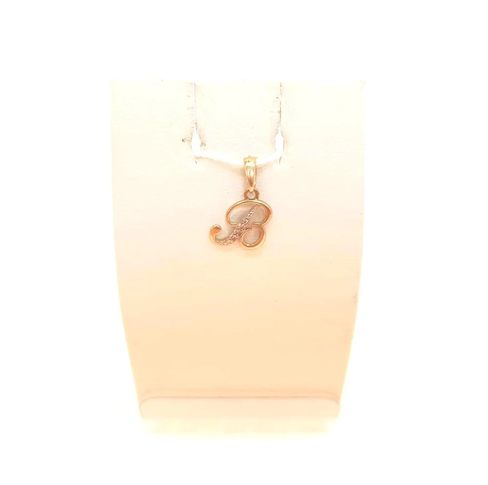 Подвес с фианитом из красного золота 585 пробы