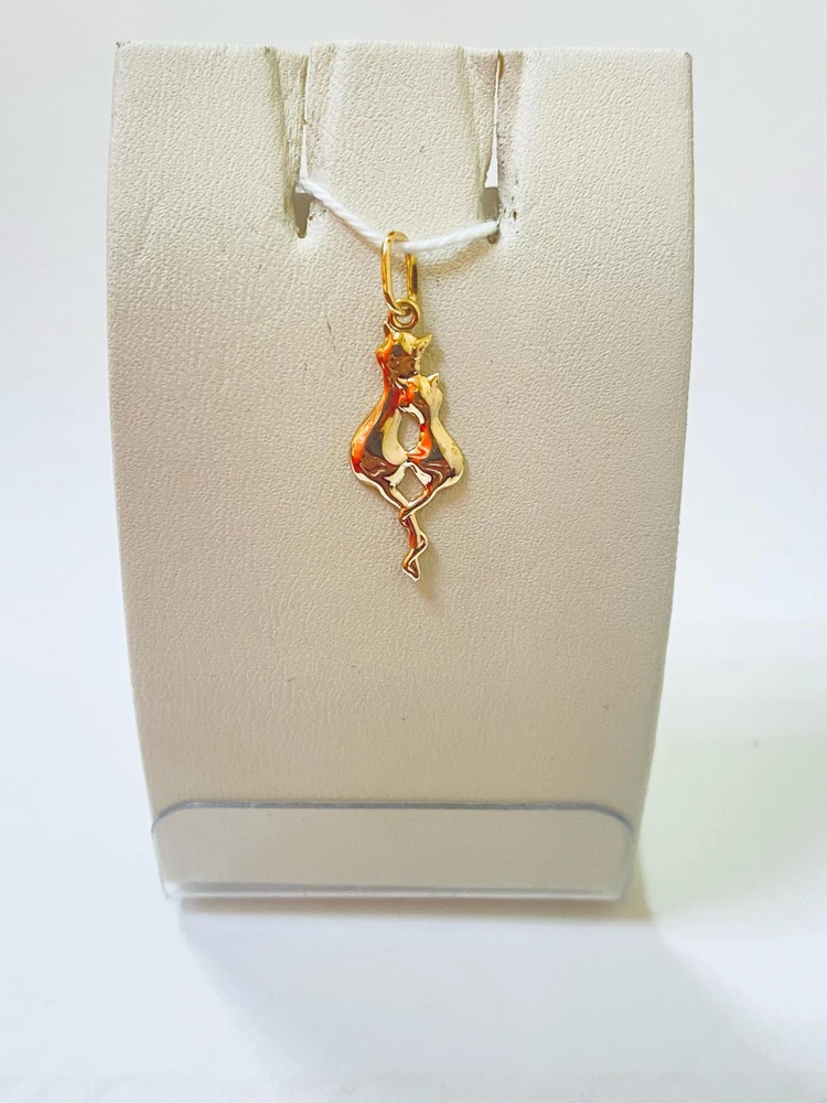 Подвес из красного золота 585 пробы