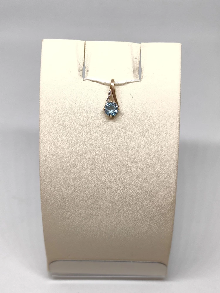 Подвес с топазом из красного золота 585 пробы