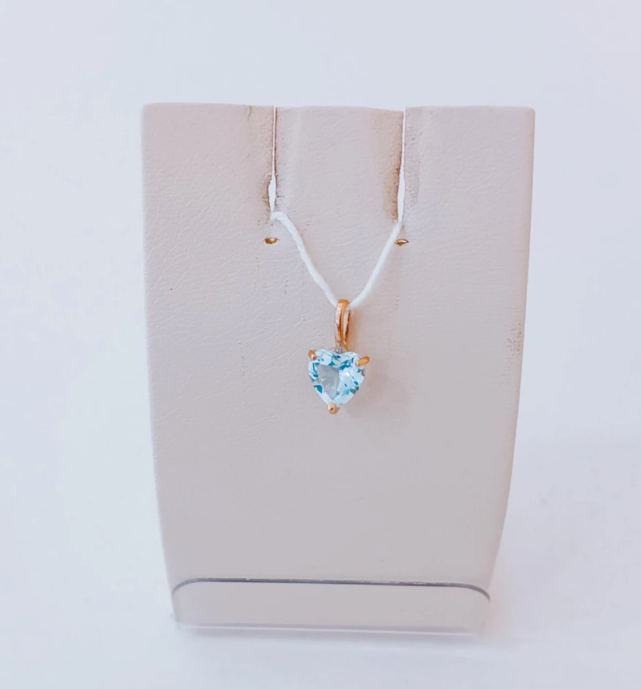 Подвес с топазом из красного золота 585 пробы