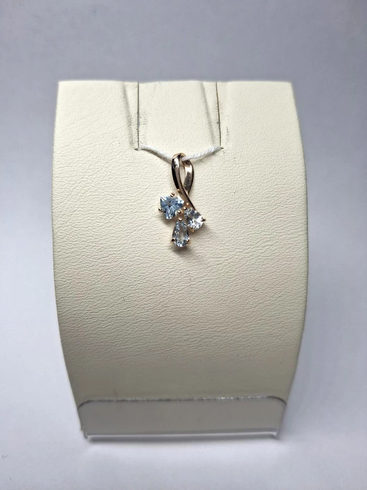 Подвес с топазом из красного золота 585 пробы