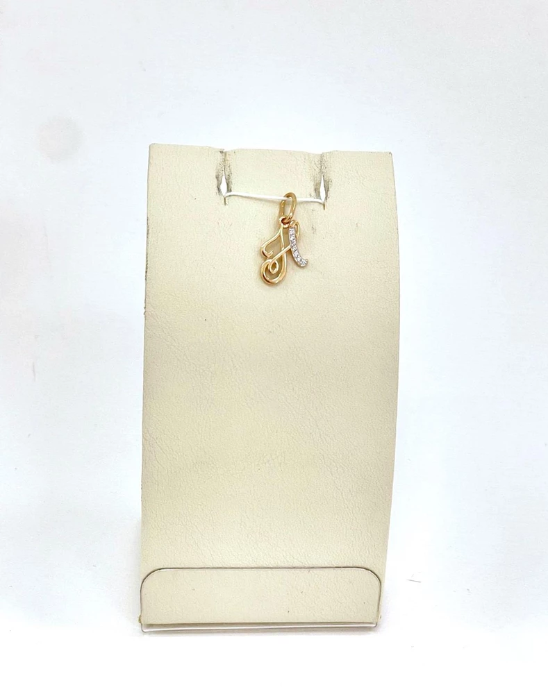 Подвес с фианитом из красного золота 585 пробы