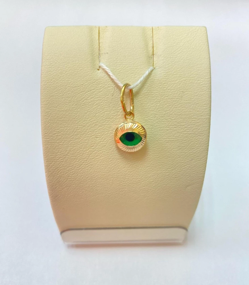 Подвес с фианитом из красного золота 585 пробы