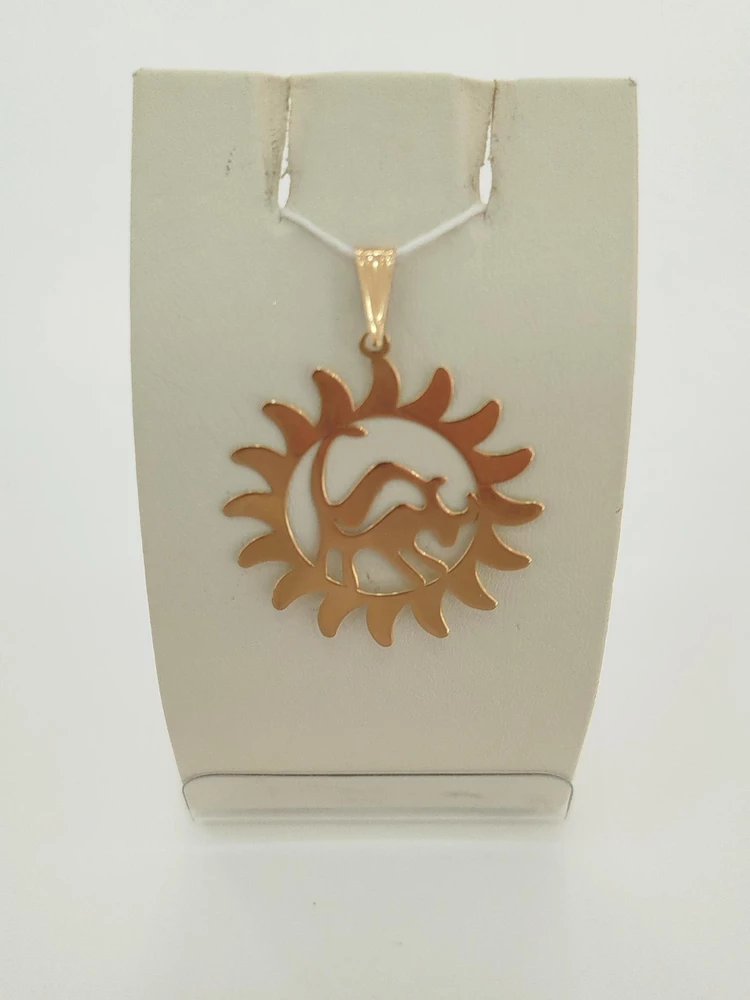 Подвес из красного золота 585 пробы