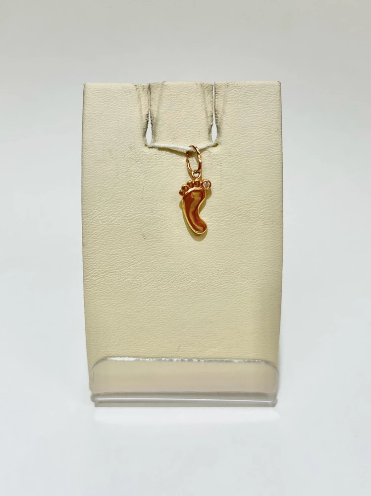 Подвес с фианитом из красного золота 585 пробы