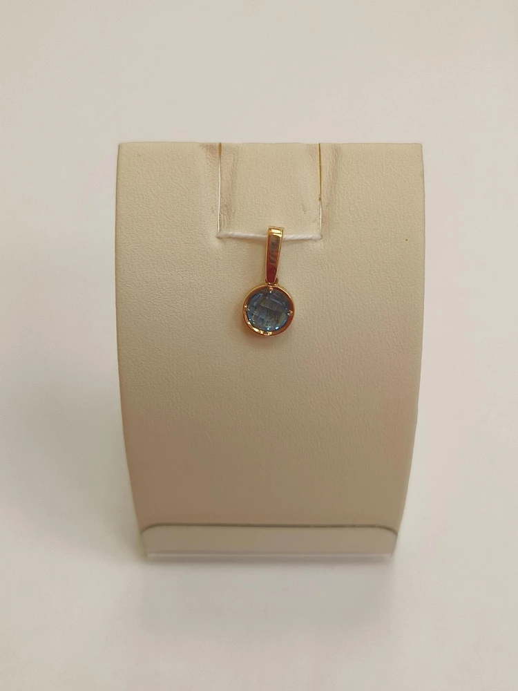 Подвес с топазом лондон из красного золота 585 пробы