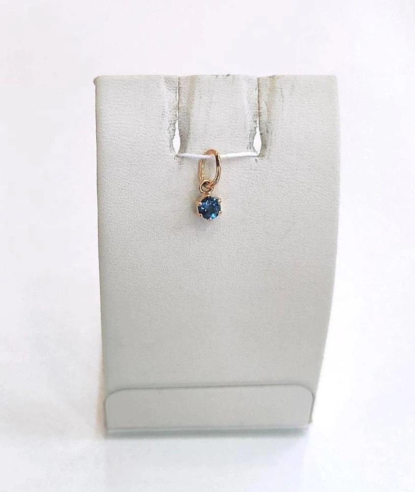 Подвес с топазом лондон из красного золота 585 пробы