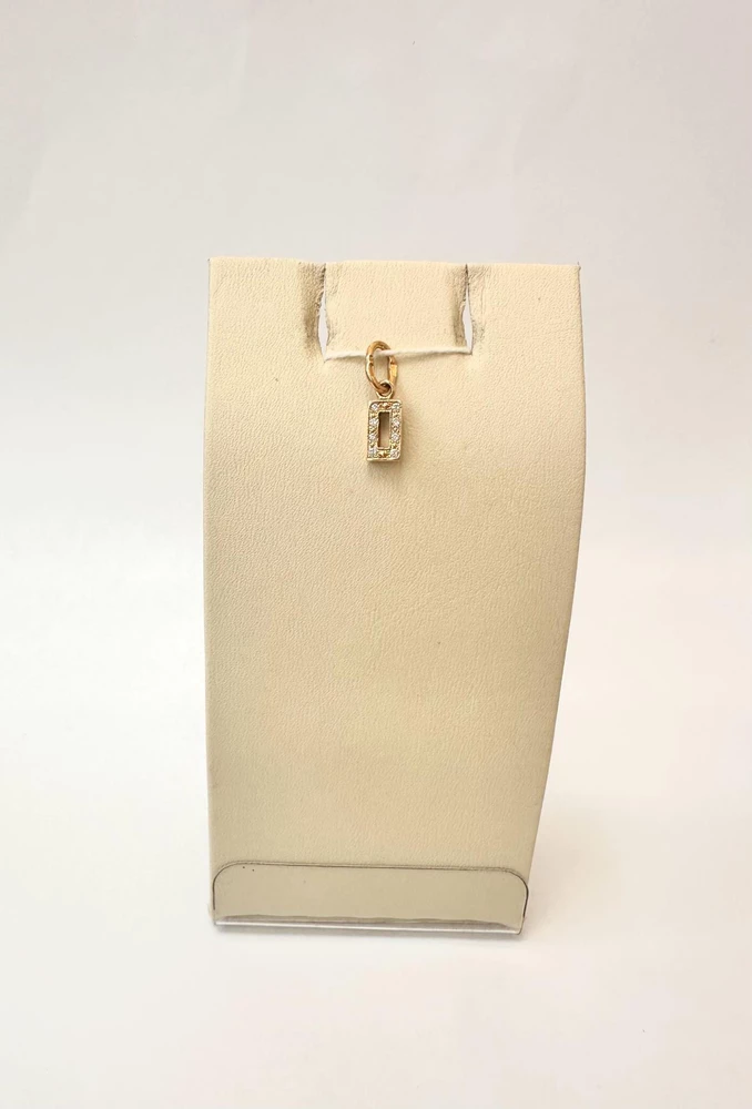 Подвес с фианитом из красного золота 585 пробы