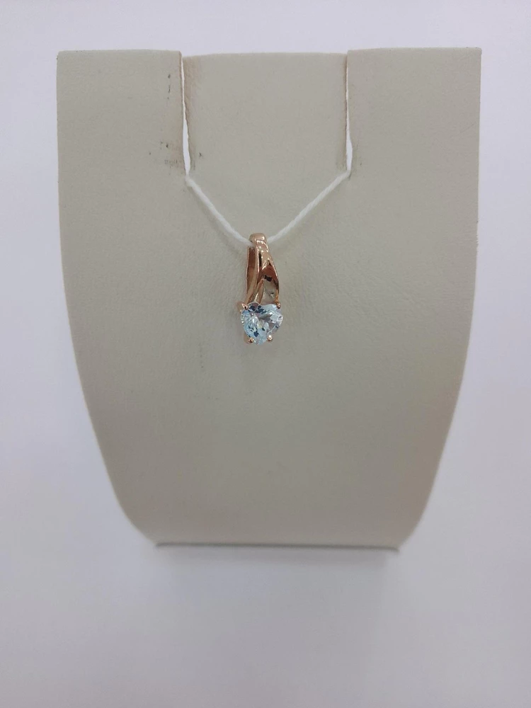 Подвес с топазом из красного золота 585 пробы