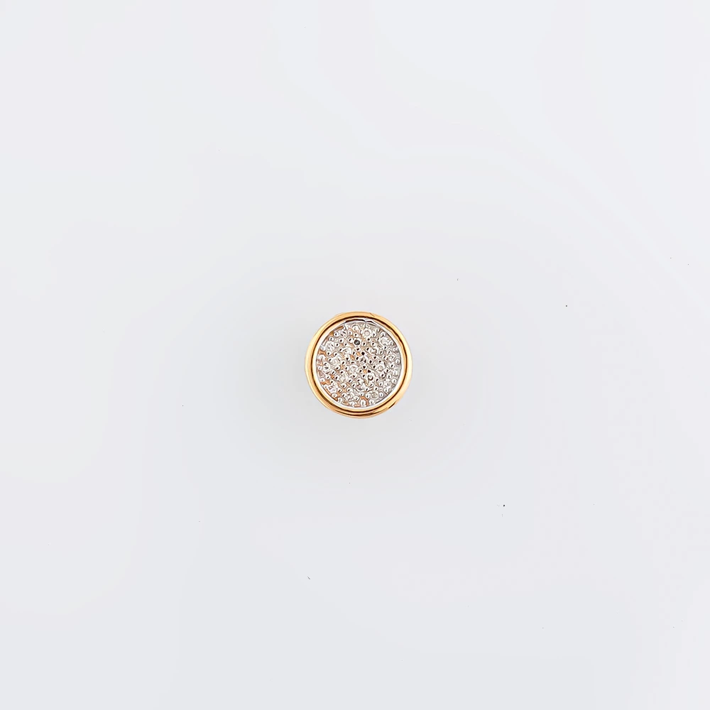 Подвес с бриллиантом из красного золота 585 пробы