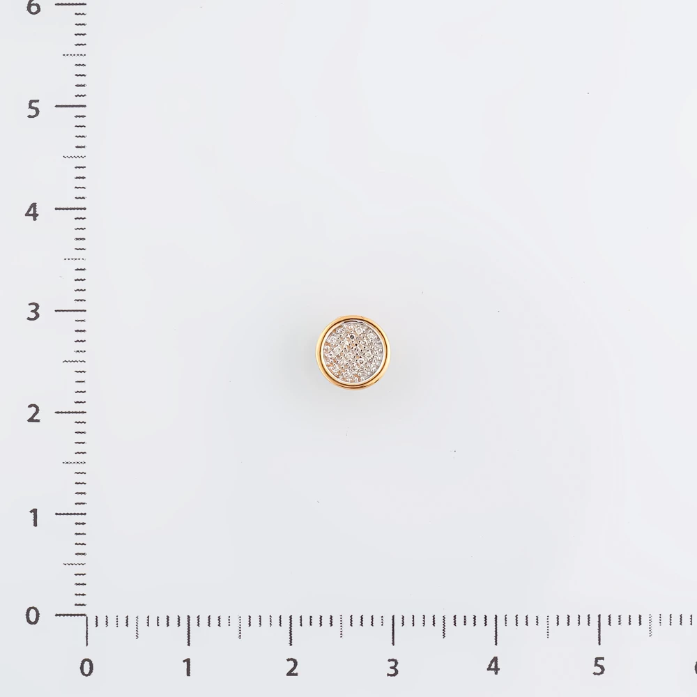 Подвес с бриллиантом из красного золота 585 пробы