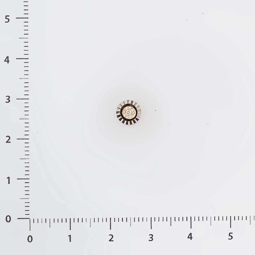 Подвес с бриллиантом из красного золота 585 пробы