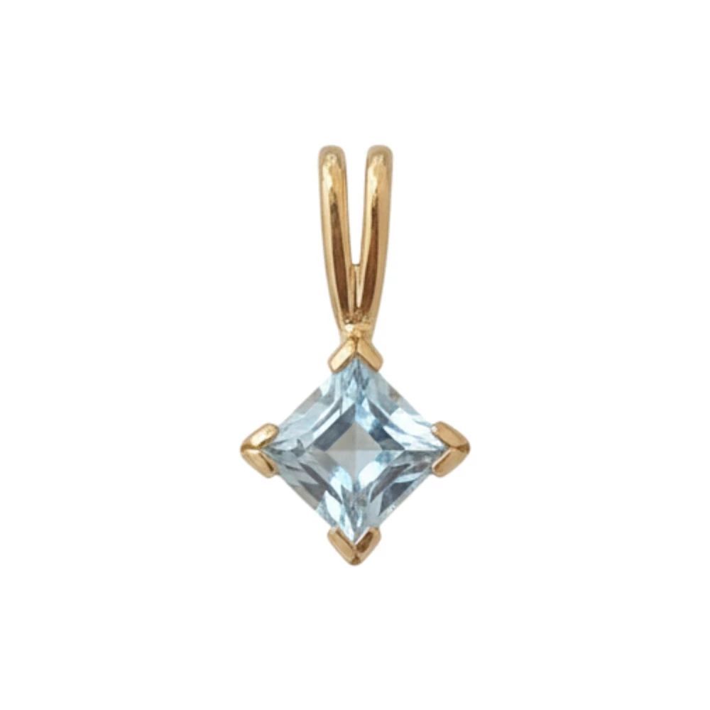 Подвес с топазом из красного золота 585 пробы