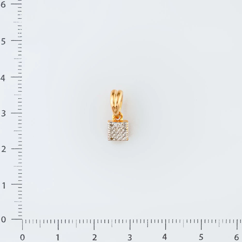 Подвес с бриллиантом из красного золота 585 пробы