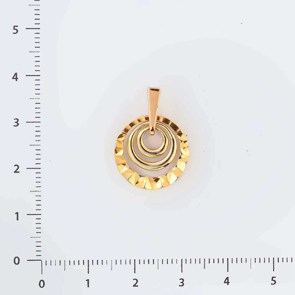 Подвес из красного золота 585 пробы