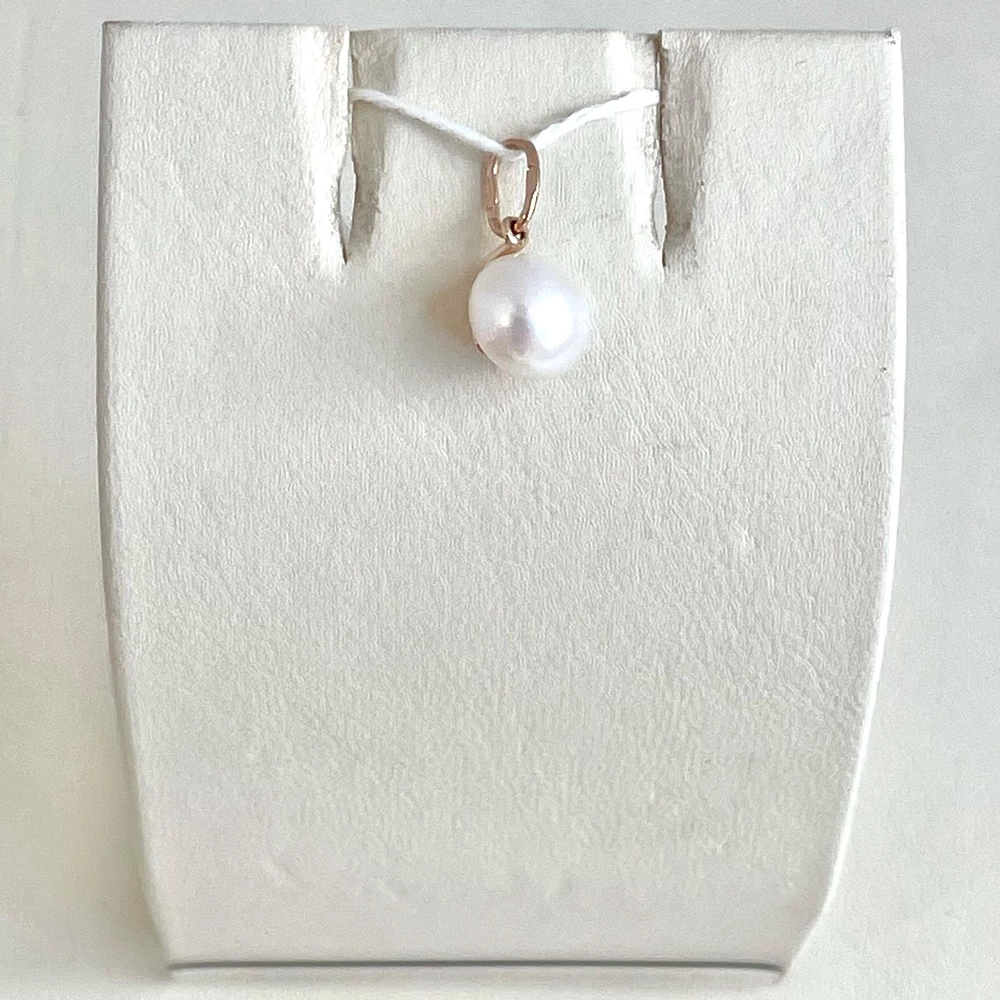 Подвес с культивированным жемчугом из красного золота 585 пробы