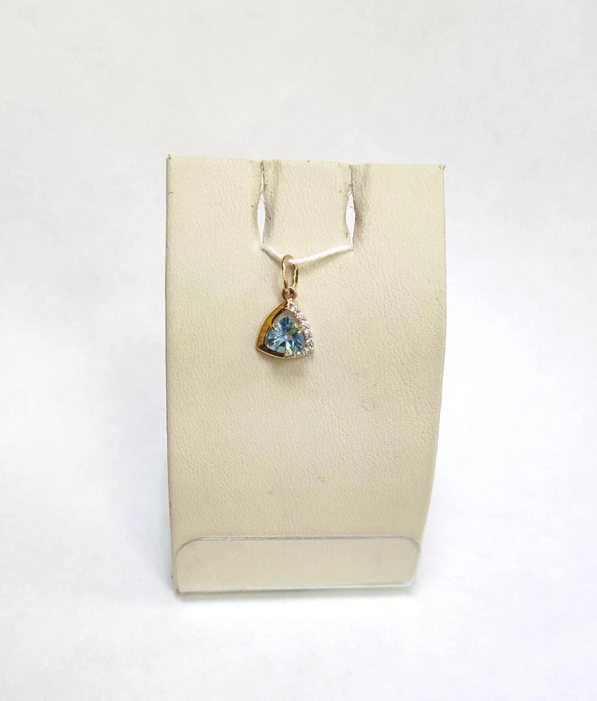 Подвес с топазом из красного золота 585 пробы