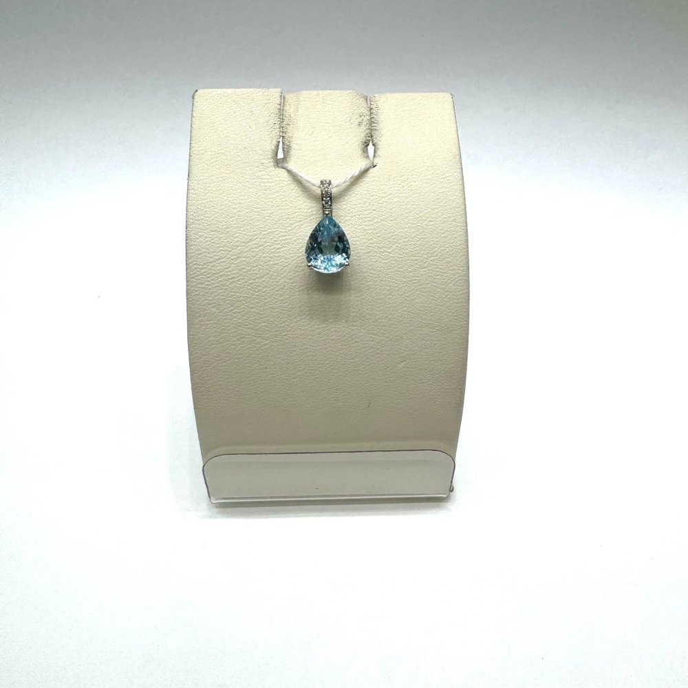 Подвес с топазом из красного золота 585 пробы