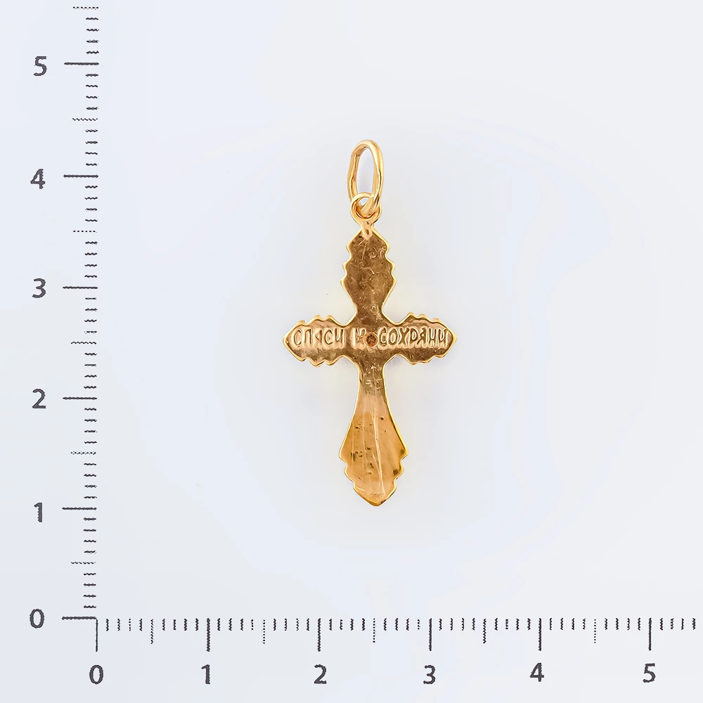 Подвес с бриллиантом из красного золота 585 пробы