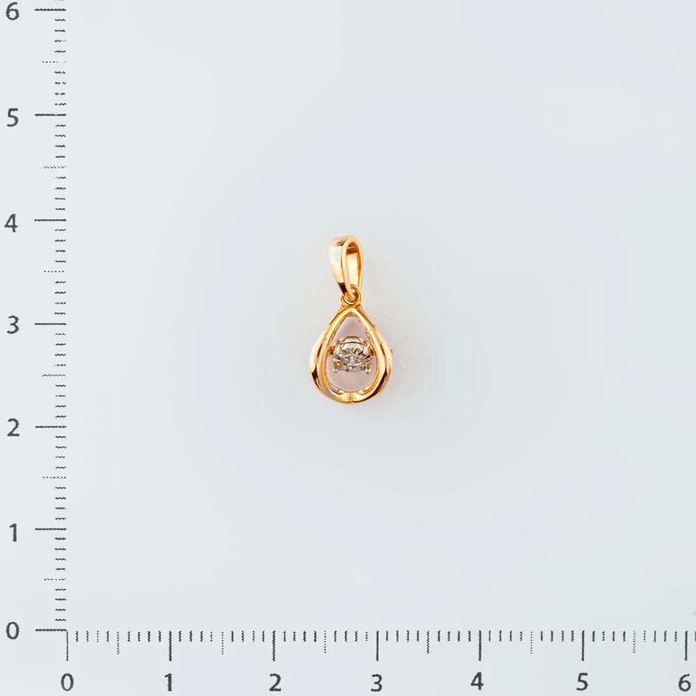 Подвес с бриллиантом из красного золота 585 пробы 2