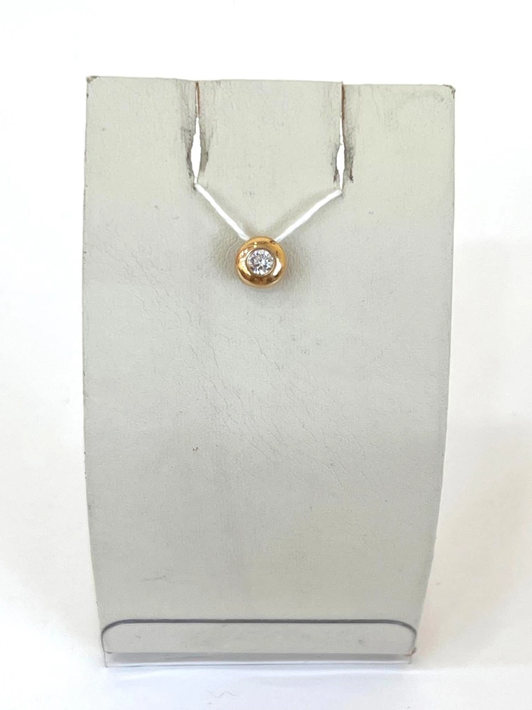 Подвес с фианитом из красного золота 585 пробы