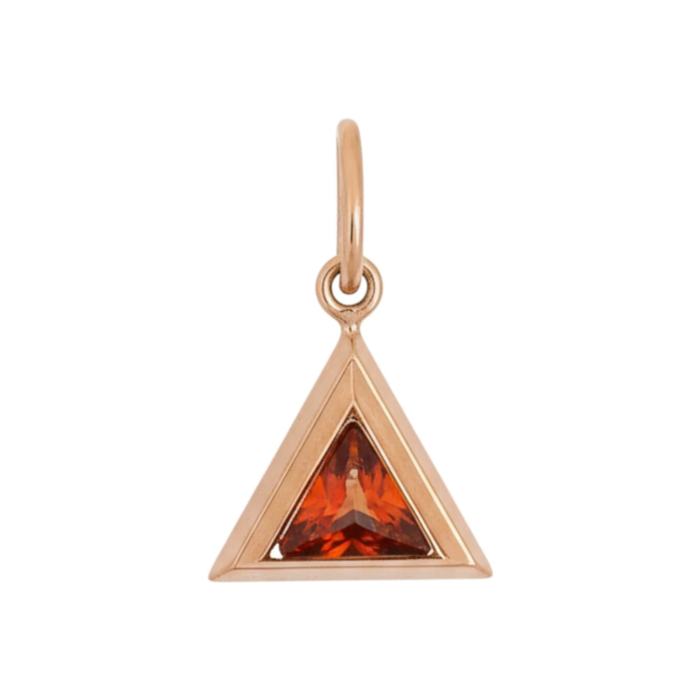 Подвес с янтарем из красного золота 585 пробы