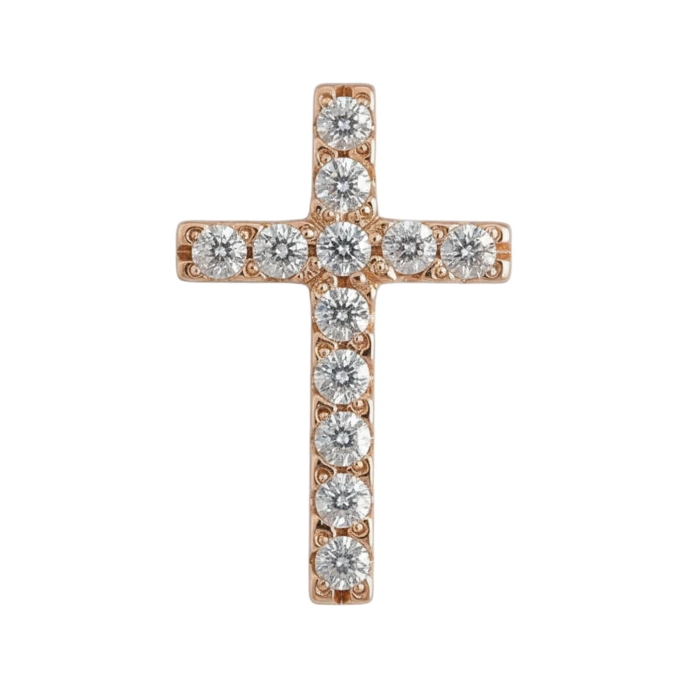 Подвес с фианитом из красного золота 585 пробы