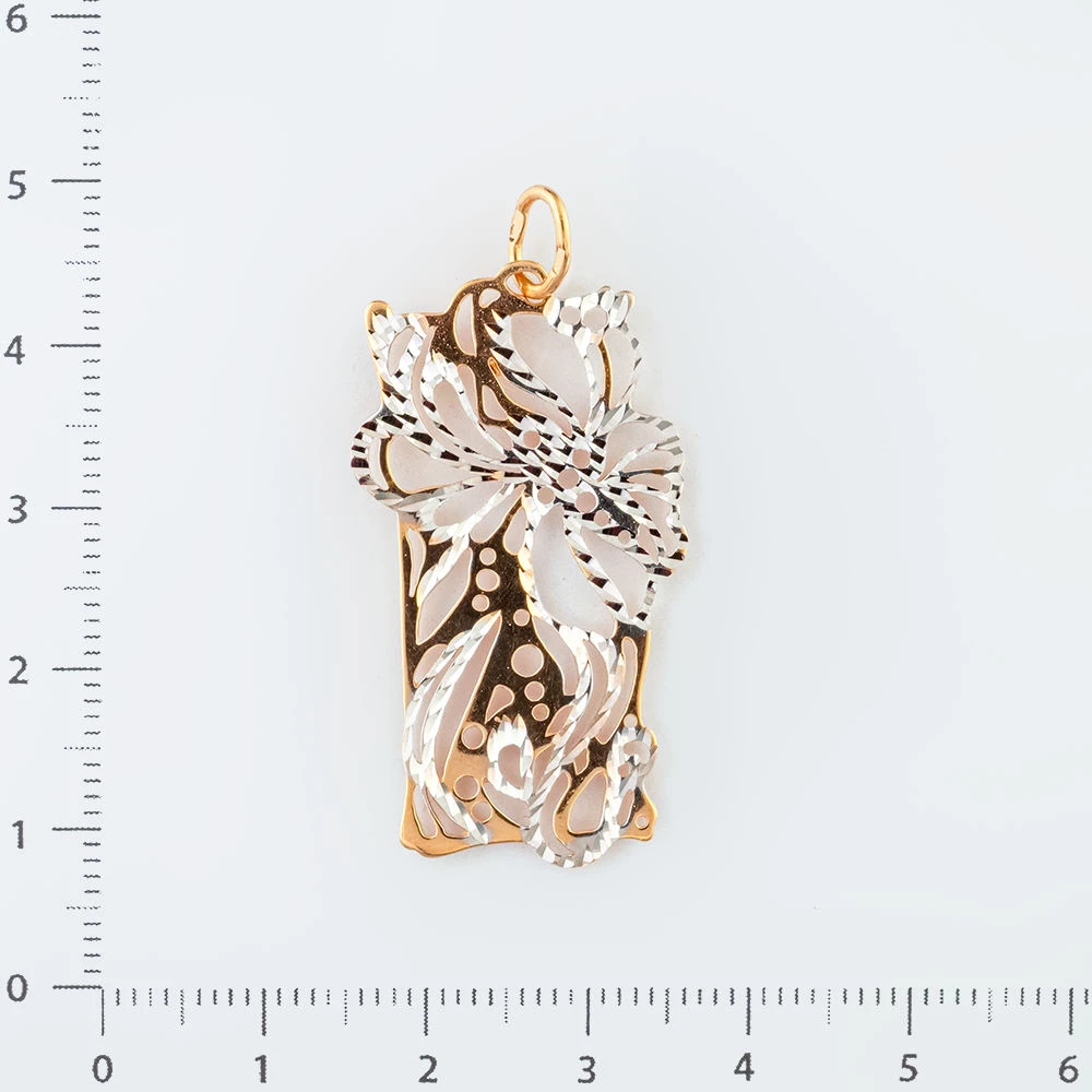 Подвес из красного золота 585 пробы