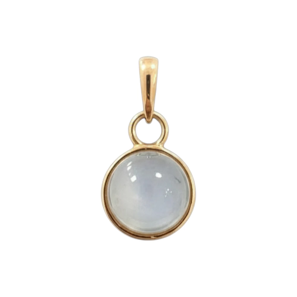 Подвес с кошачий глазом из красного золота 585 пробы