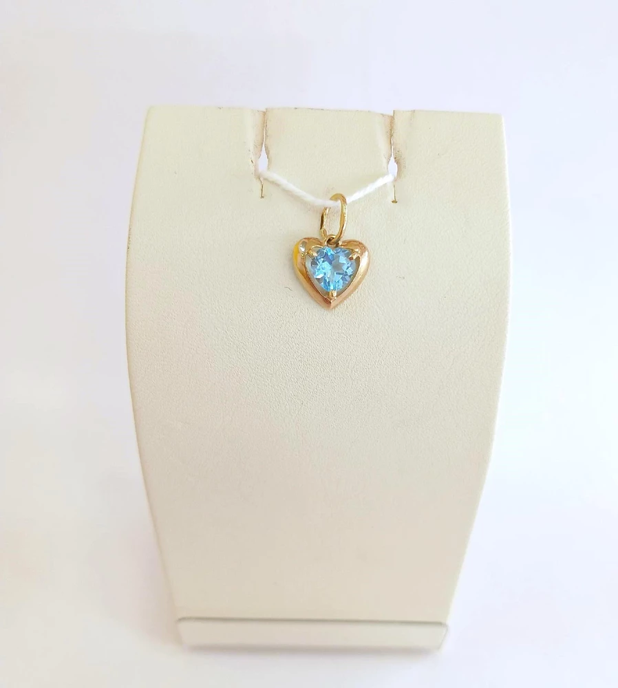 Подвес с топазом из красного золота 585 пробы