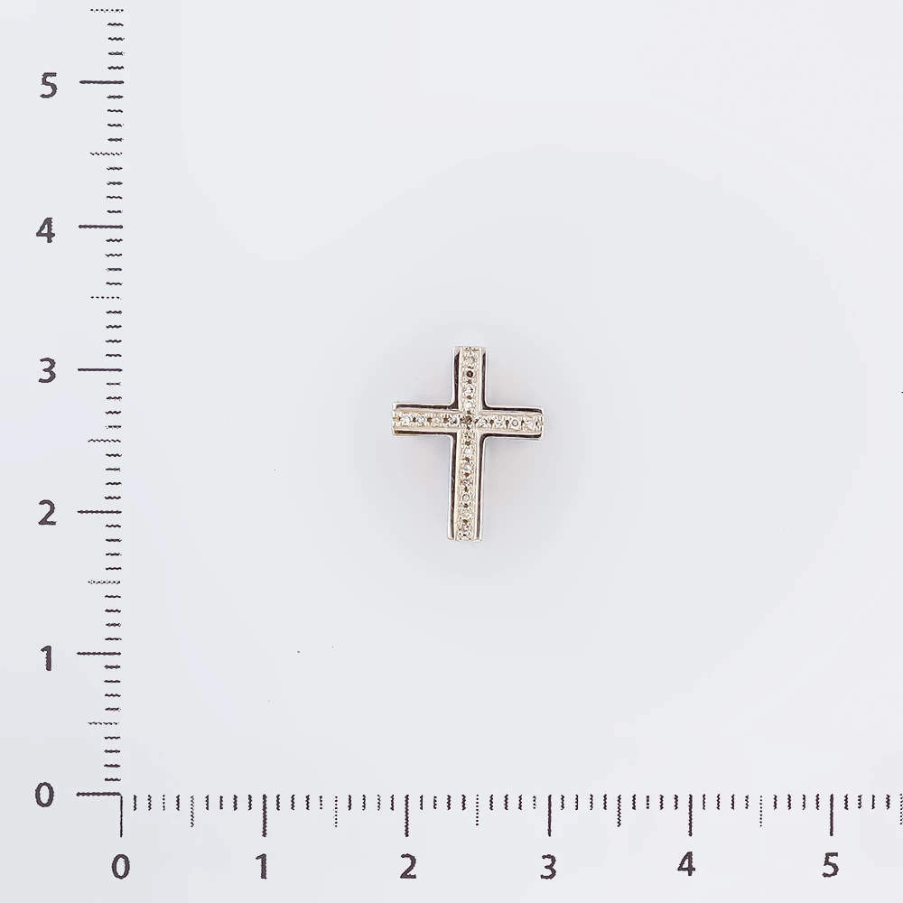 Подвес с бриллиантом из белого золота 585 пробы