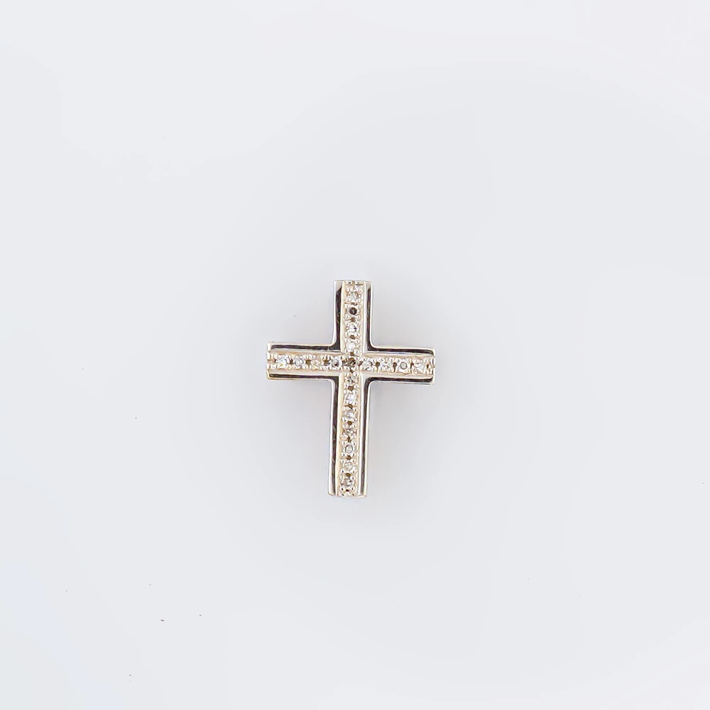 Подвес с бриллиантом из белого золота 585 пробы