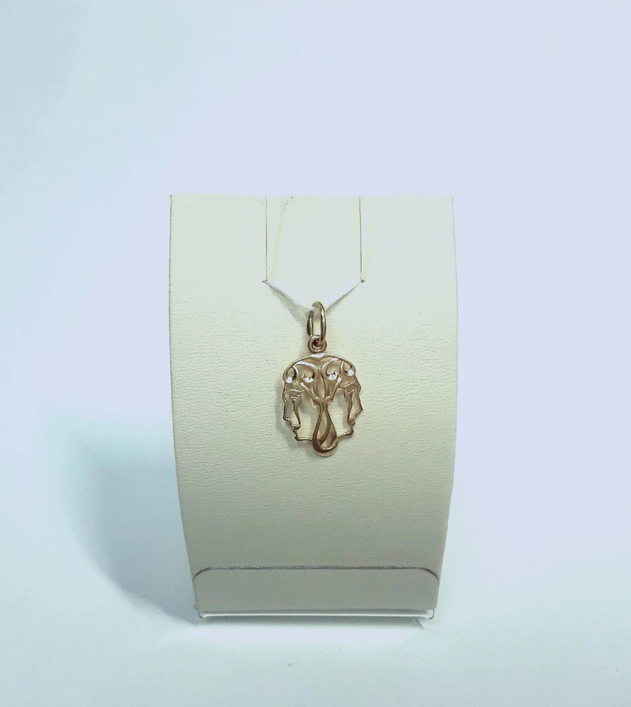 Подвес из красного золота 585 пробы