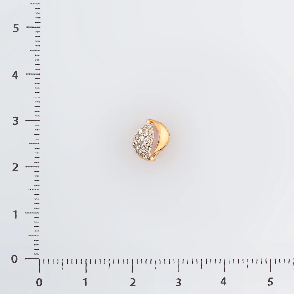 Подвес с бриллиантом из красного золота 585 пробы 2