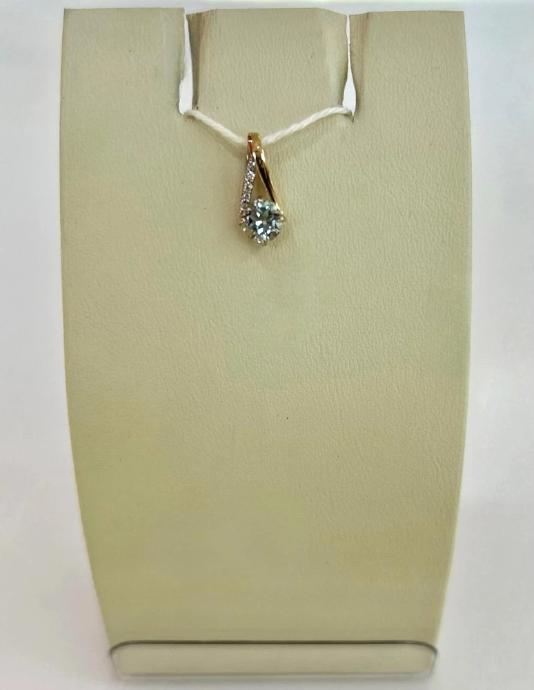 Подвес с топазом из красного золота 585 пробы