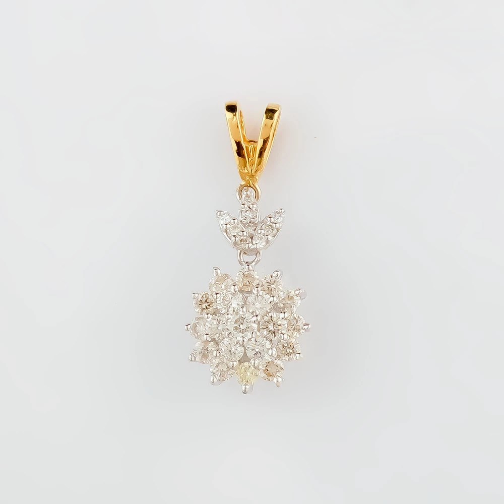 Подвес с бриллиантом из желтого золота 750 пробы