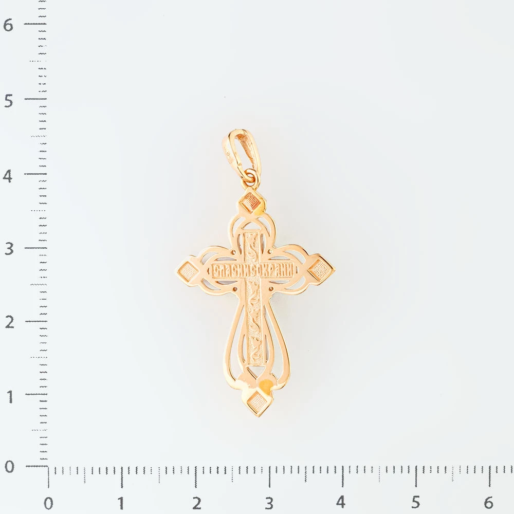 Подвес с бриллиантом из красного золота 585 пробы