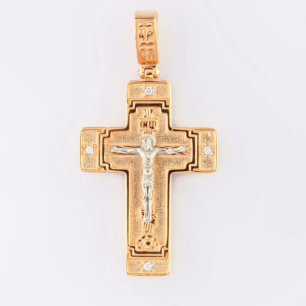 Подвес с бриллиантом из красного золота 585 пробы