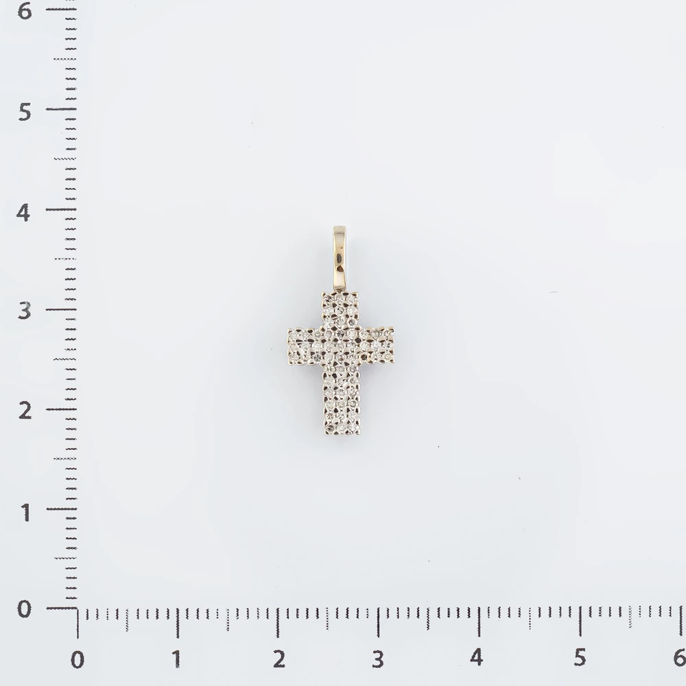 Подвес с бриллиантом из белого золота 585 пробы