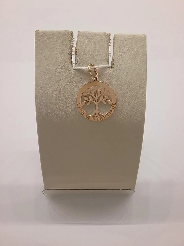 Подвес из красного золота 585 пробы