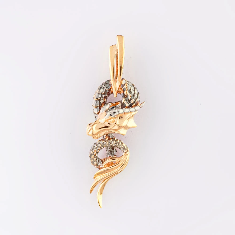 Подвес из красного золота 585 пробы