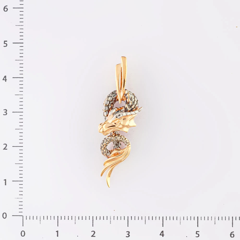 Подвес из красного золота 585 пробы