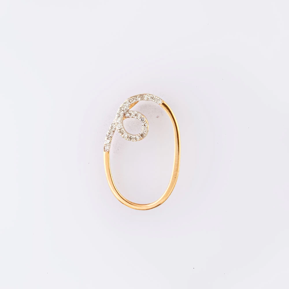 Подвес с бриллиантом из красного золота 585 пробы