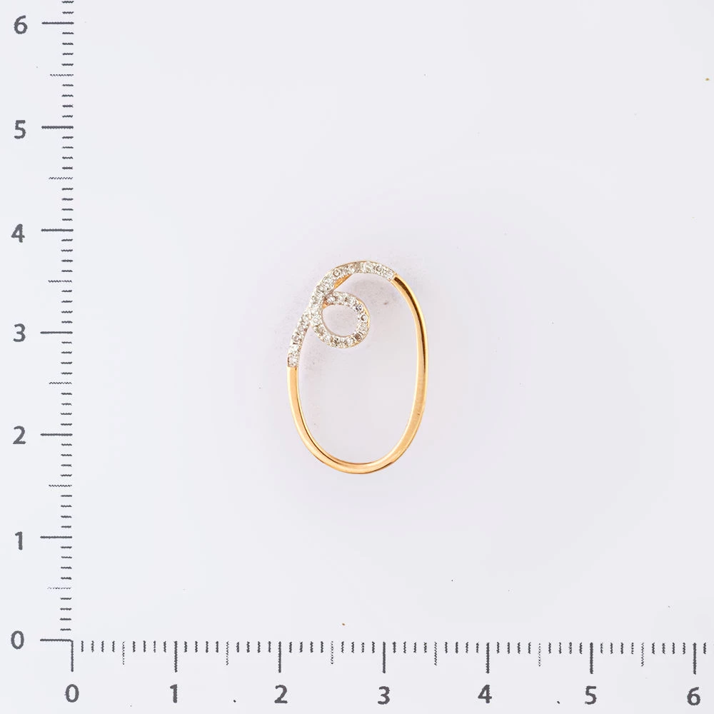 Подвес с бриллиантом из красного золота 585 пробы