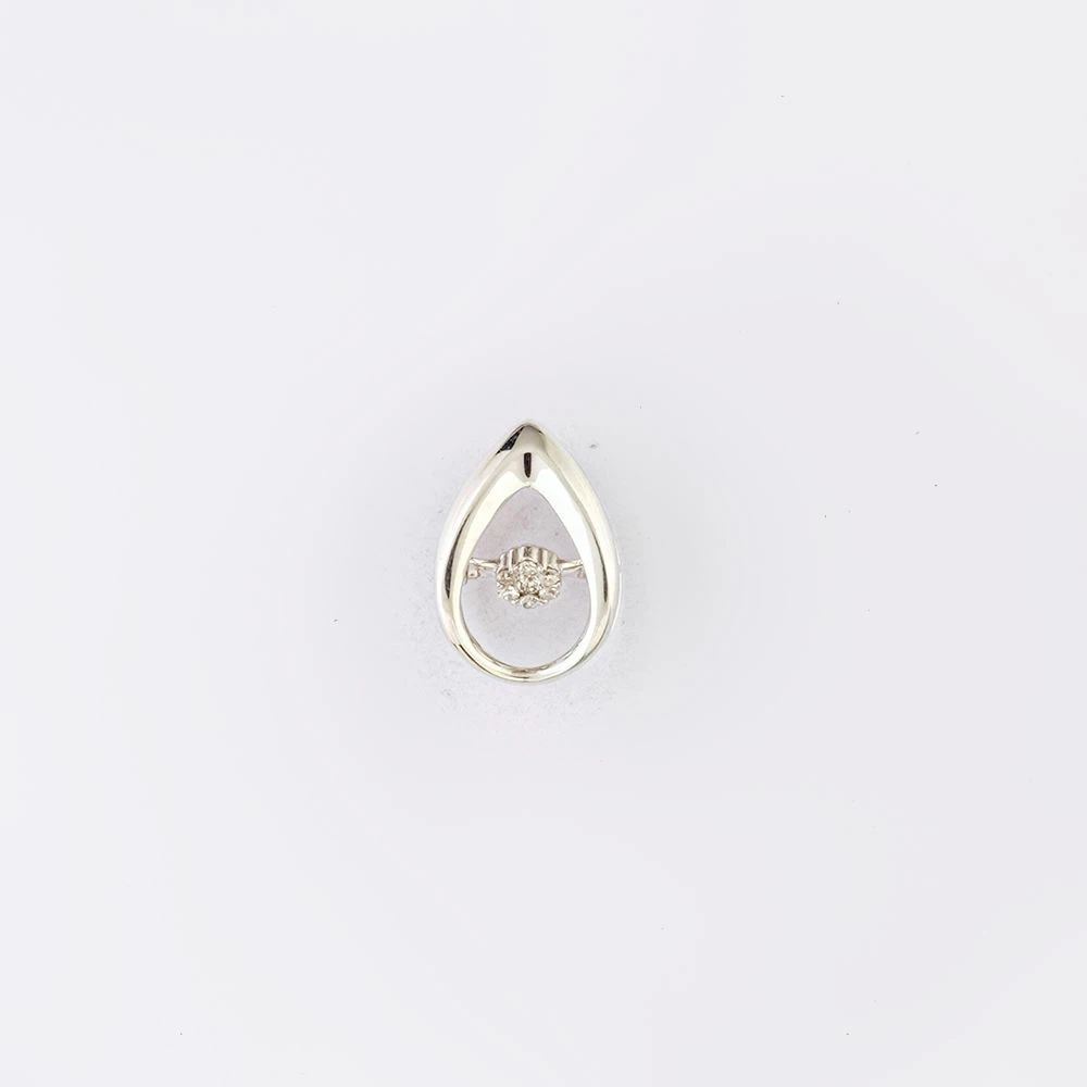 Подвес с бриллиантом из белого золота 585 пробы