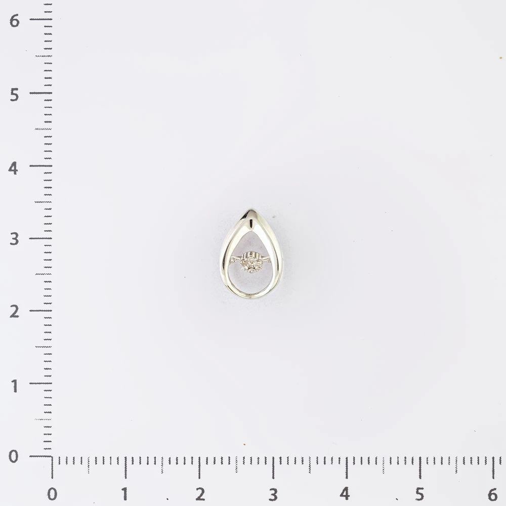 Подвес с бриллиантом из белого золота 585 пробы