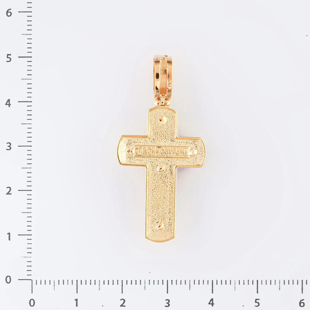 Подвес с эмалью из красного золота 585 пробы