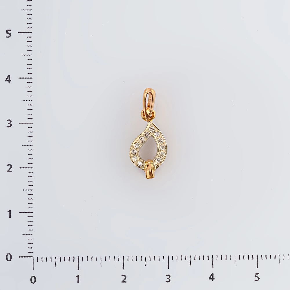 Подвес с бриллиантом из красного золота 585 пробы