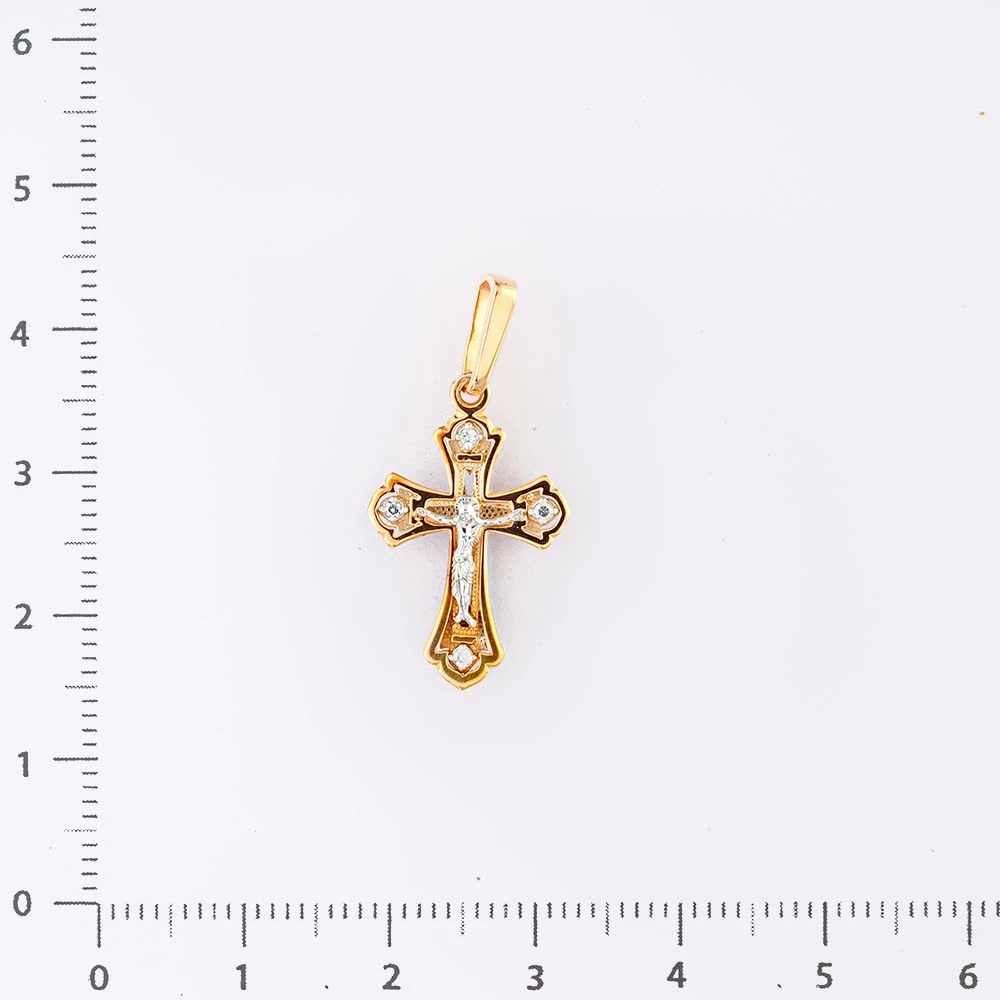 Подвес с бриллиантом из красного золота 585 пробы