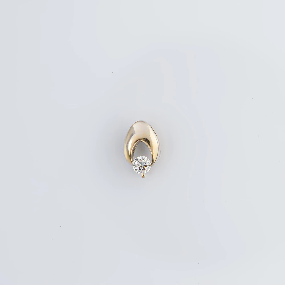 Подвес с бриллиантом из белого золота 585 пробы